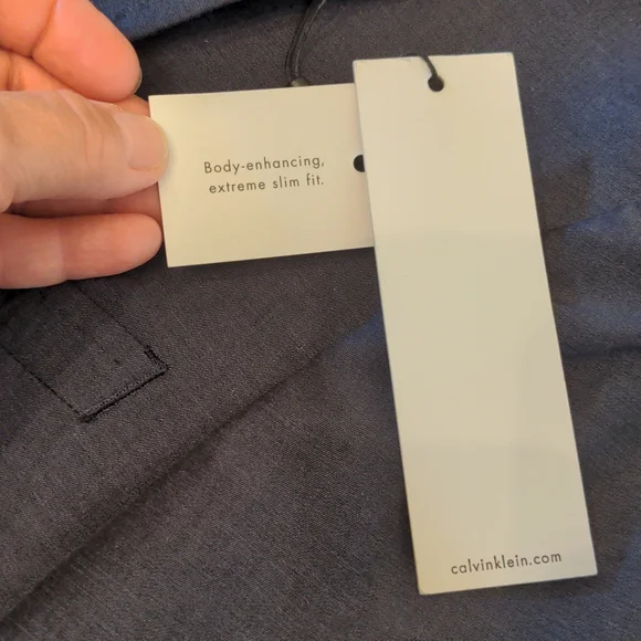 NWT Men's Calvin Klein Extreme Slim Fit Mobridge Blue Plain Suit Jacket, 38 Long